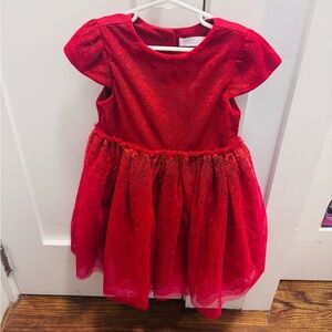 Primark Red Cap Sequin Sleeve Dress
